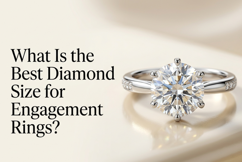 diamond size chart engagement ring carat comparison visual