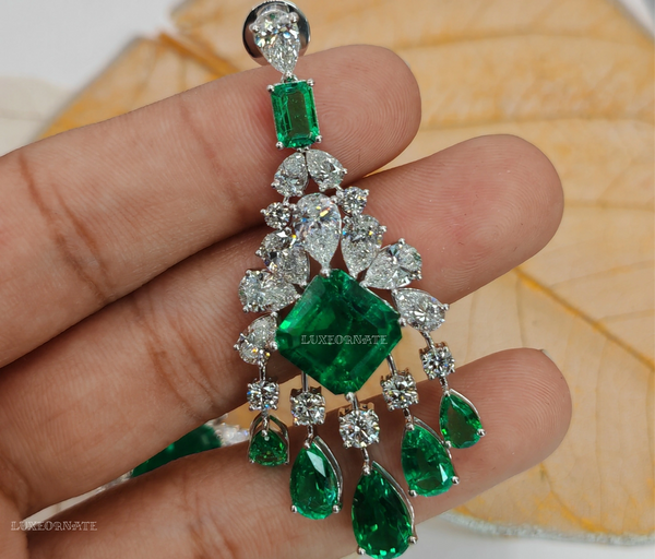 Multi Shape Lab Diamond Drop Earrings For Women