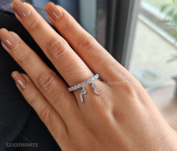 dazzling Dangle Lab Diamond Eternity Band