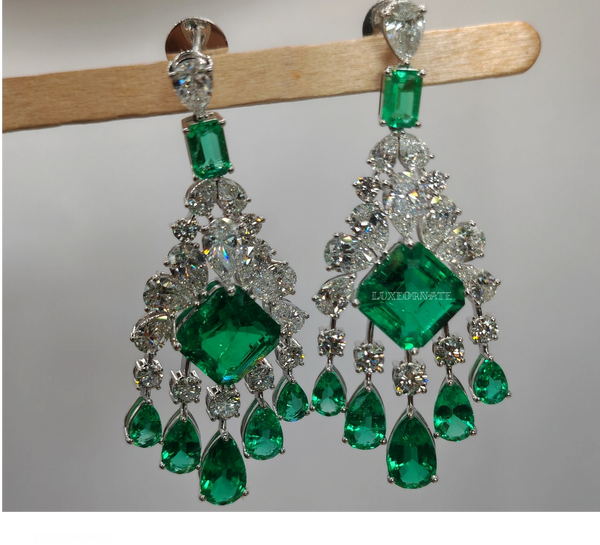 Multi Shape Lab Diamond Drop Earrings For Women