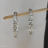 Round cut diamond hoop earrings luxury jewellery