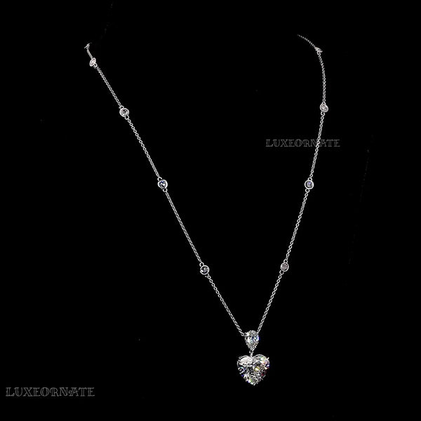 Heart Shape Lab Diamond Pendant Necklace