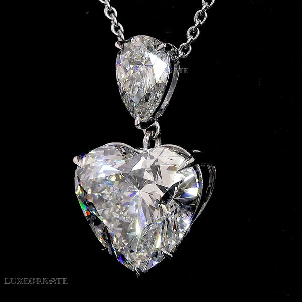 Heart Shape Lab Diamond Pendant Necklace