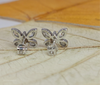 Marquise & Pear Diamond Butterfly Stud Earrings