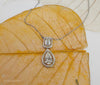 Halo Diamond Drop pendant Necklace