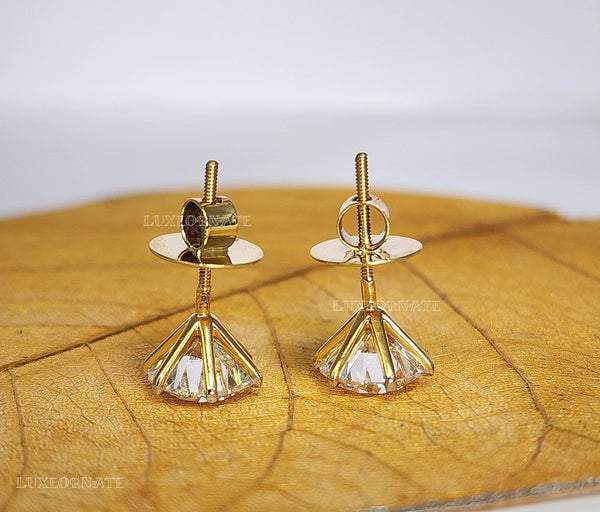Classic Round Diamond Stud Earrings