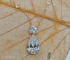 Elegant Round & Pear Diamond Drop Pendant Necklace