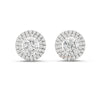 Radiant Double Halo Round Diamond Earrings For Womens