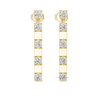 single line diamond drop earring