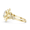 Luxury yellow gold diamond ring for party wear