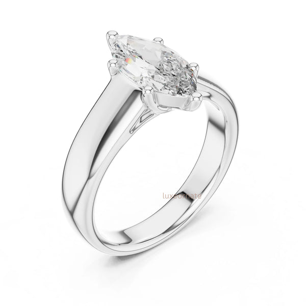 Elegant marquise diamond ring Valentine gift