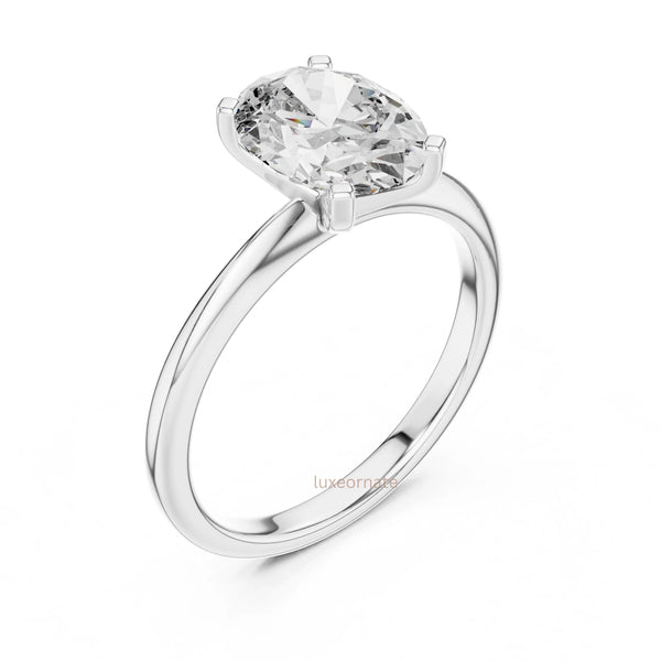 Elegant oval diamond proposal ring timeless solitaire jewelry for her