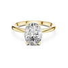Forever Love oval solitaire diamond ring in yellow gold engagement jewelry