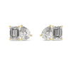 yellow gold diamond stud earrings two stone toi et moi style jewelry