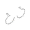 Chic half hoop earrings with sparkling lab grown diamonds