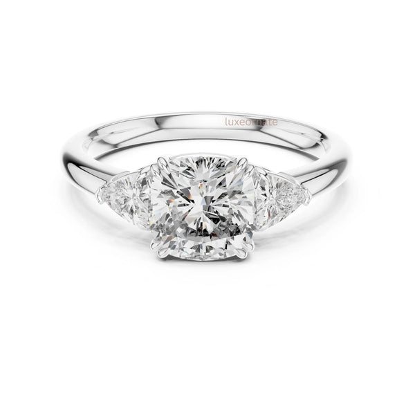 Elegant three stone oval diamond ring designed for engagements anniversaries and meaningful gifting