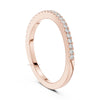 Eternal Spark minimal diamond band ring in rose gold featuring round cut diamonds in a slim polished everyday wear design