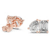 Romantic toi et moi diamond earrings pear emerald cut gift for her