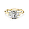 Trilogy Radiant And Emerald Lab Grown Diamond Engagement Ring