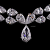 Pear cut diamond necklace set sparkling luxury bridal accessory