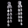 Elegant teardrop diamond necklace set premium wedding jewelry design