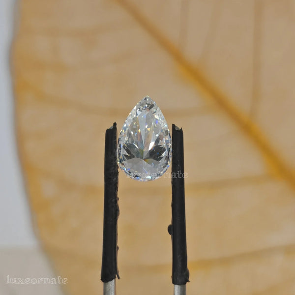 Loose pear cut diamond, lab grown diamond, Teardrop shaped suitable for custom jewellery