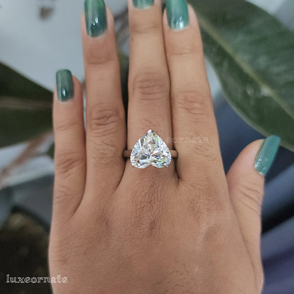 Heart Cut Diamond Solitaire Ring
