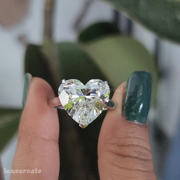 Heart Cut Diamond Solitaire Ring