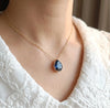 pear cut blue sapphire pendant in gold teardrop gemstone jewelry luxury sapphire pendant for women