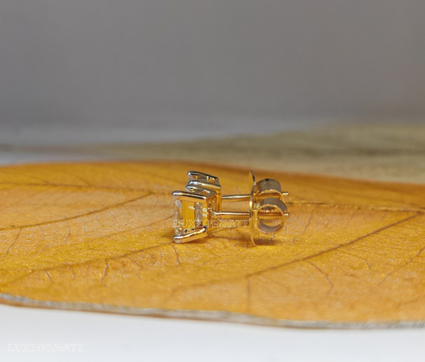 Princess Cut Diamond Stud Earrings