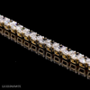 Yellow gold tennis bracelet with Cushion cut diamonds by Luxeornate