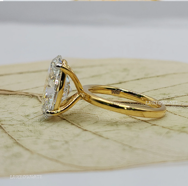 Oval cut solitaire diamond engagement ring, solitaire ring, wedding ring, elegant bridal jewelry