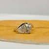 Luxury pear cut diamond solitaire ring modern gold engagement ring