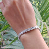 Brilliant round diamond tennis bracelet in white gold for women elegant fine jewelry
