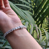 Brilliant round diamond tennis bracelet in white gold for women elegant fine jewelry
