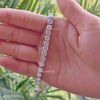 Brilliant round diamond tennis bracelet in white gold for women elegant fine jewelry