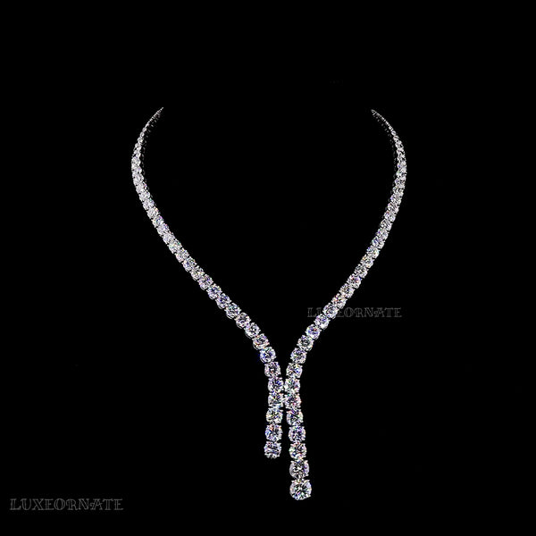 Classic Round Cut Lab Grown Diamond Fancy Necklace
