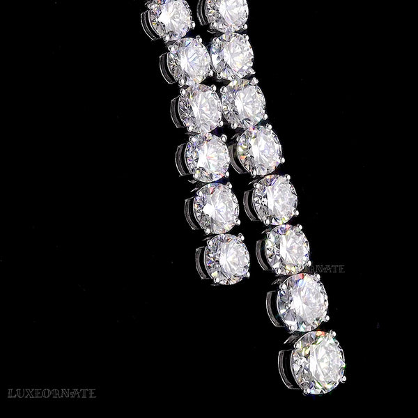 Classic Round Cut Lab Grown Diamond Fancy Necklace