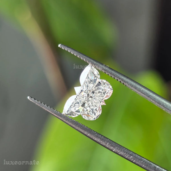 butterfly cut diamond fancy shape, unique diamond for jewellery, luxury custom jewellery diamond