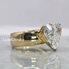 heart shape diamond ring 14kt yellow gold, Daily wear ring, luxury engagement ring