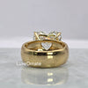 heart shape diamond ring 14kt yellow gold, Daily wear ring, luxury engagement ring