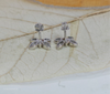 Marquise & Pear Diamond Butterfly Stud Earrings