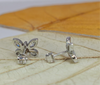 Marquise & Pear Diamond Butterfly Stud Earrings