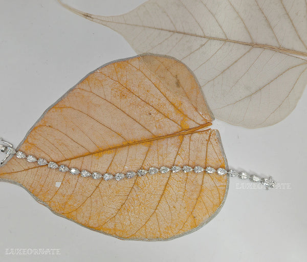Pear Cut Diamond Tennis Bracelet