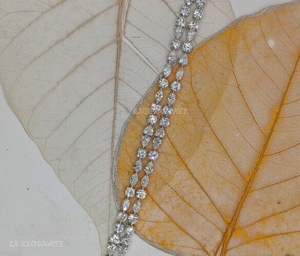 Mix Shape Double Row Tennis Bracelet - Luxury Bracelet