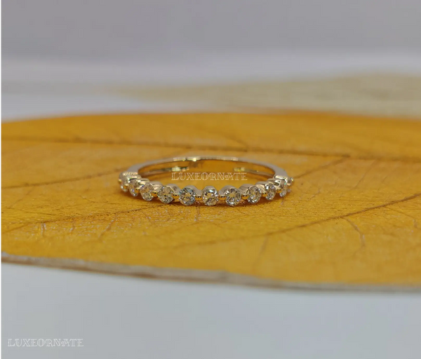 Classic Diamond Half Eternity Band Ring