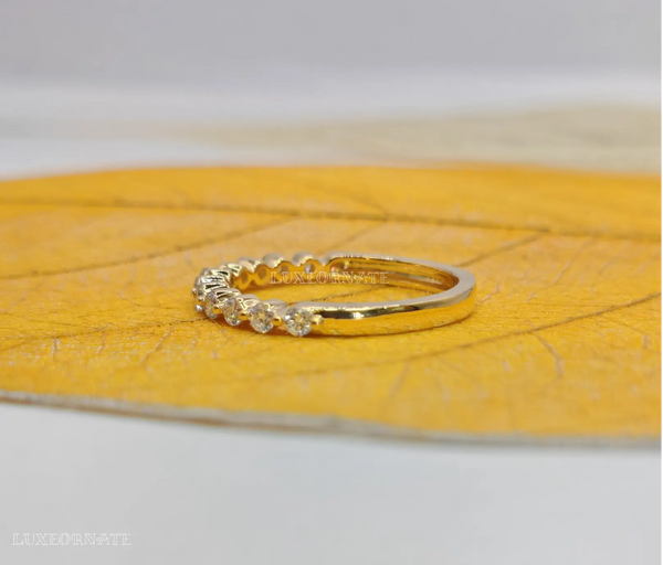 Classic Diamond Half Eternity Band Ring