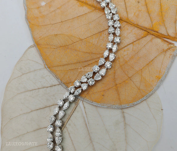 Mix Shape Double Row Tennis Bracelet - Luxury Bracelet