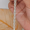 oval cut lab grown diamond tennis bracelet, sustainable ethical lab diamond jewelry