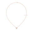 Heart diamond pendant necklace on fine chain gift jewelry